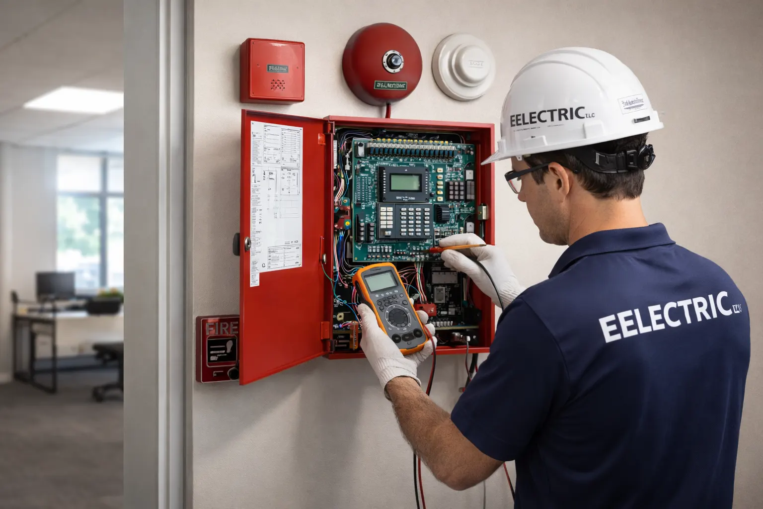 Fire alarm electrical service by EELECTRIC LLC in Miami