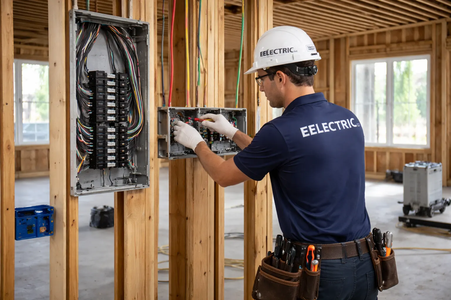 New construction electrical service by EELECTRIC LLC in Miami